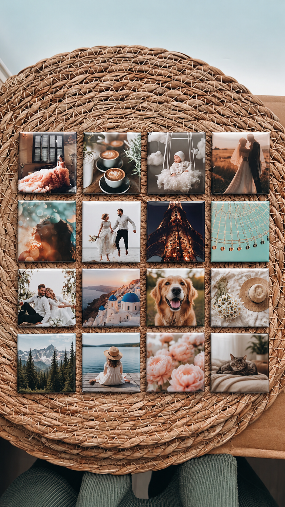Custom Photo Magnets – Set of 16